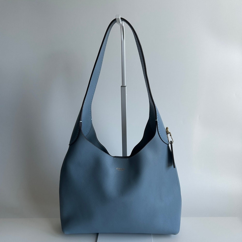 Coach Brooklyn 28 Hobo Bluebell Leather Shoulder Bag CU068